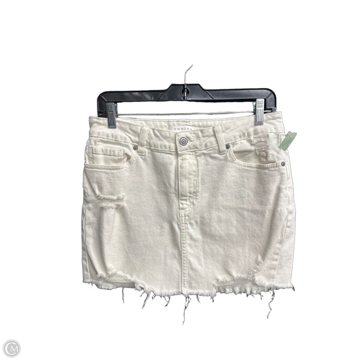 Shorts By Eunina In White Denim, Size: M