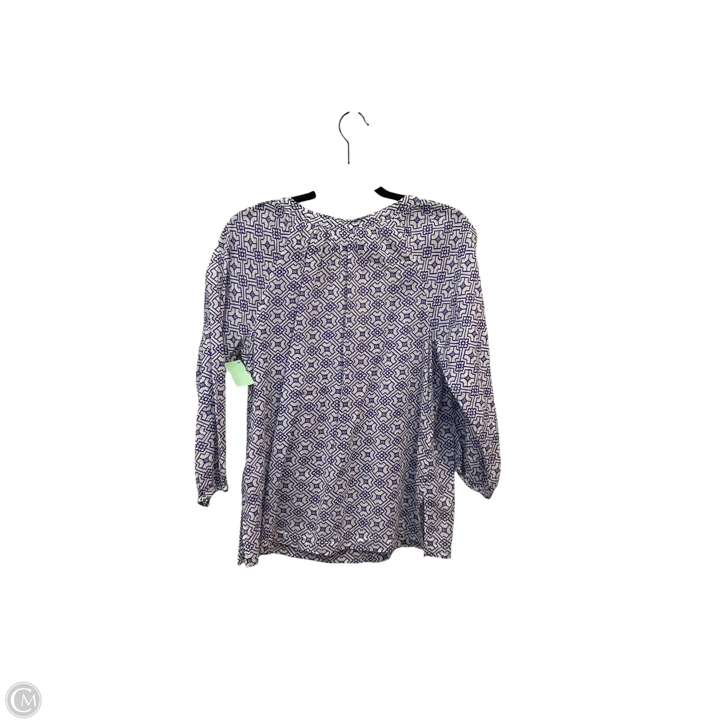 Top 3/4 Sleeve By Velvet In Blue, Size: Xs