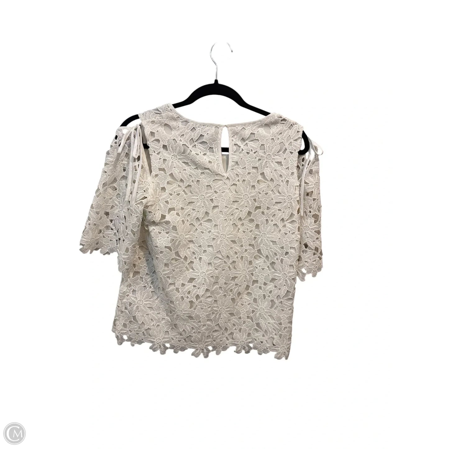 Top Short Sleeve By Laundry In White, Size: 4