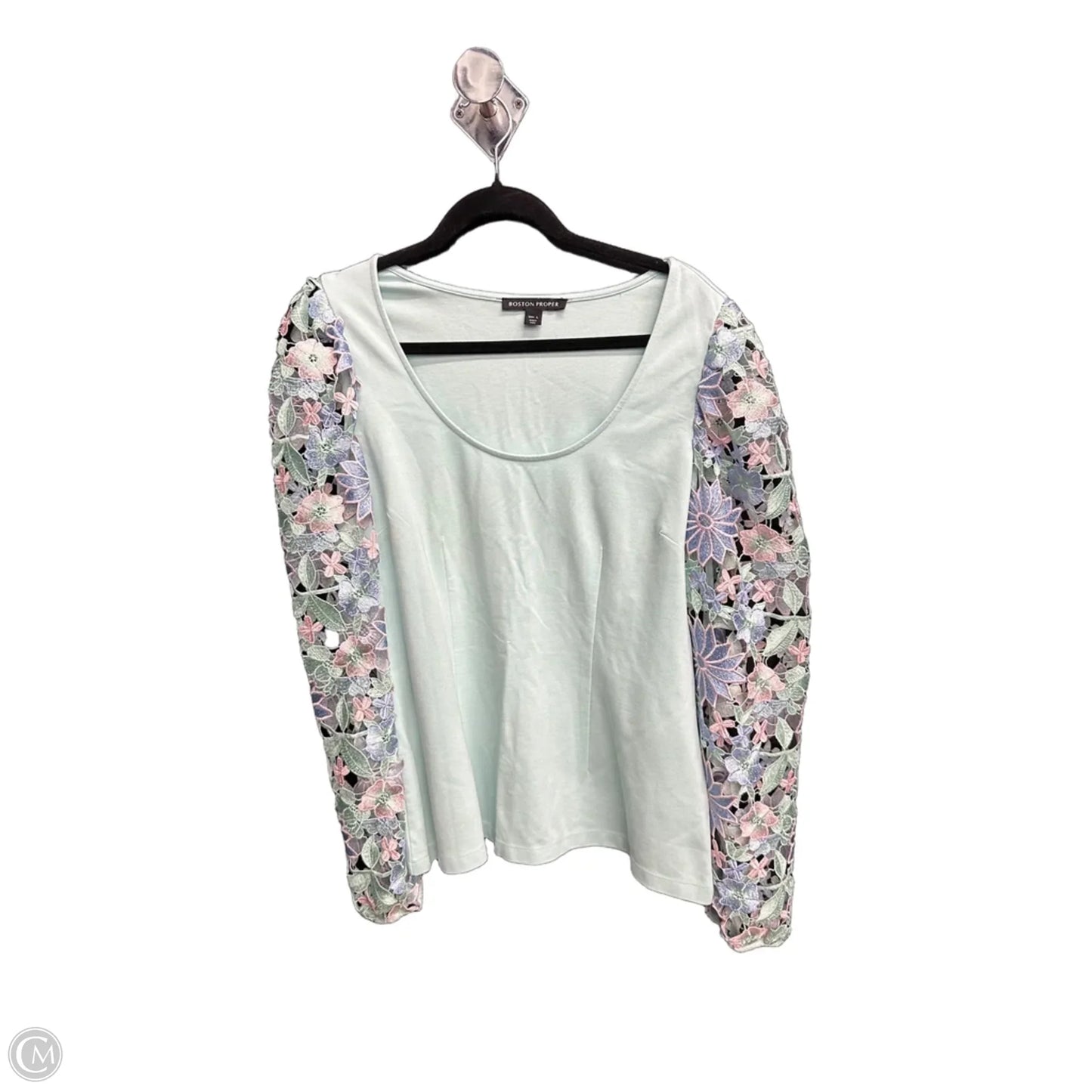 Top Long Sleeve By Boston Proper In Blue, Size: L