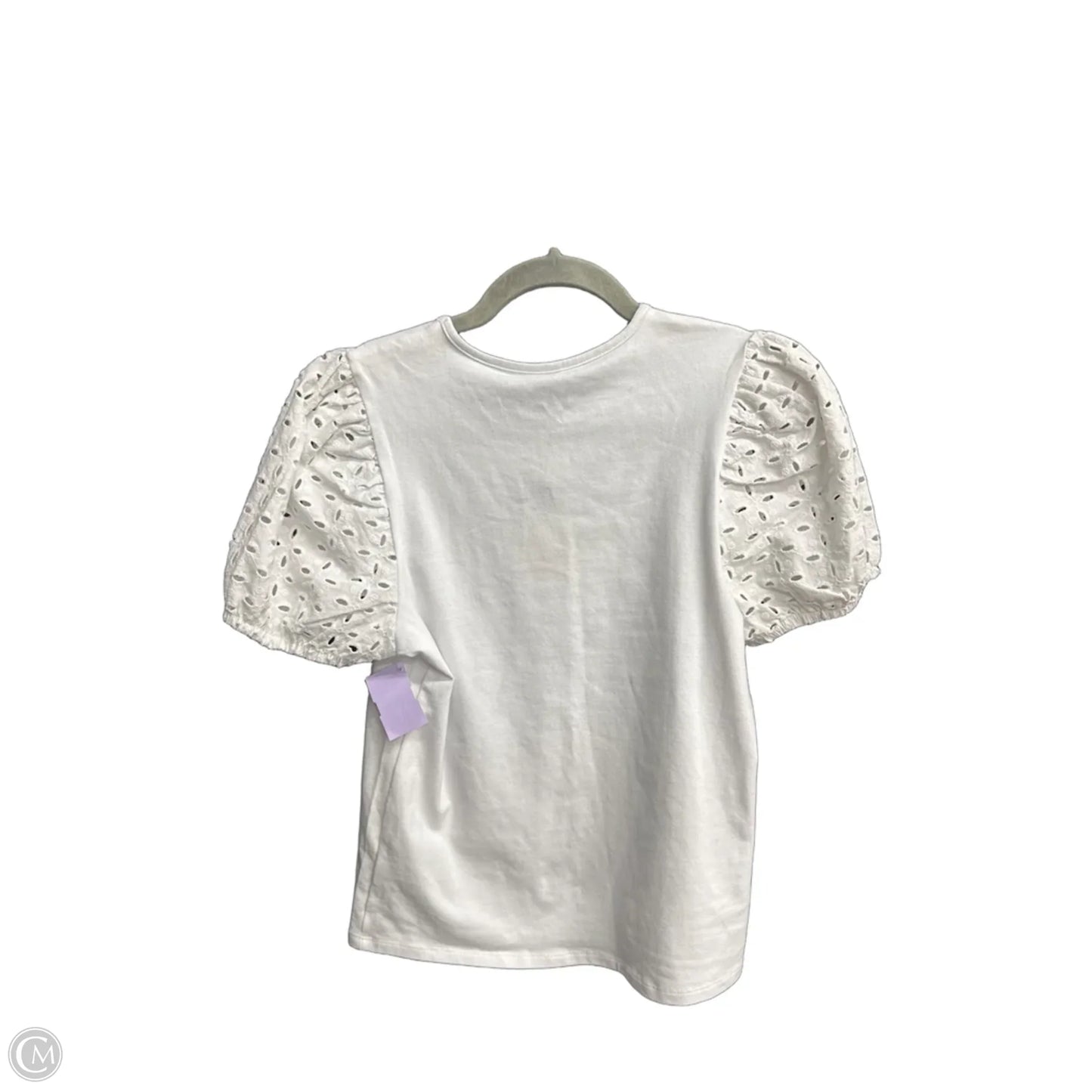Top Short Sleeve By Express In White, Size: Xs