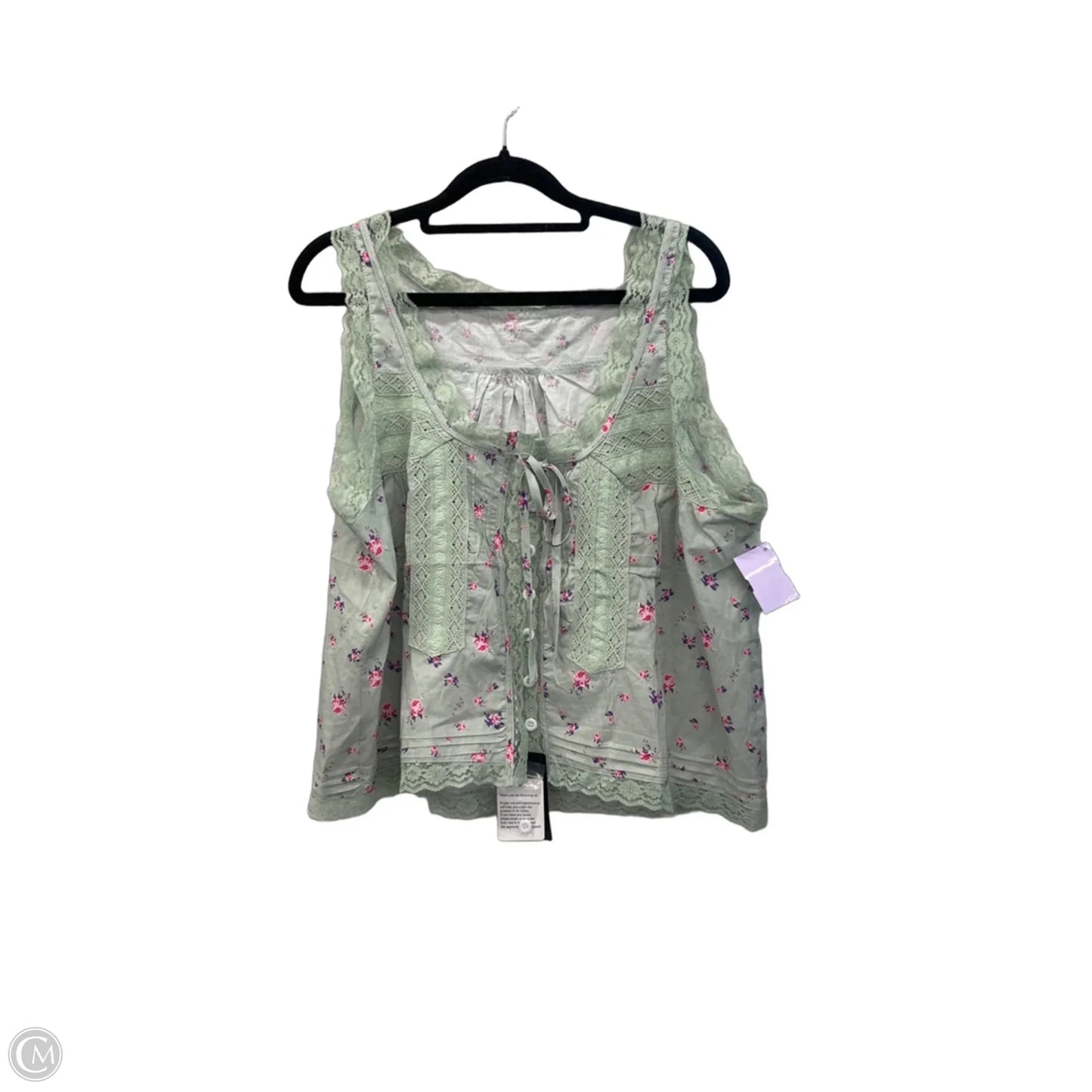 Top Sleeveless By Clothes Mentor In Green, Size: Xl