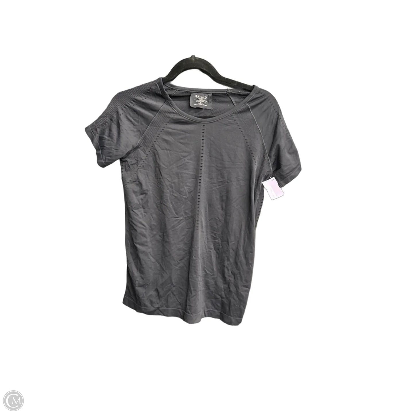 Athletic Top Short Sleeve By Athleta In Black, Size: M