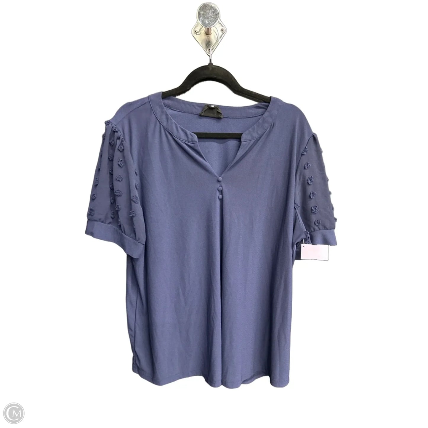 Top Short Sleeve By Clothes Mentor In Navy, Size: 1x