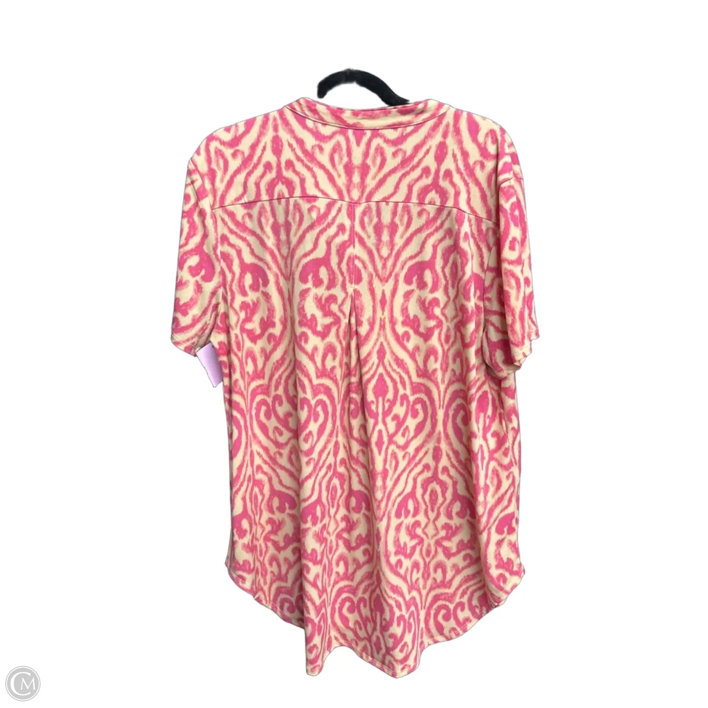 Top Short Sleeve By Cato In Orange & Pink, Size: L