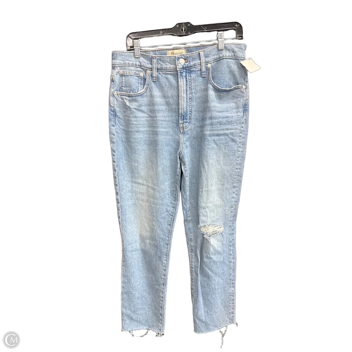 Jeans Straight By Madewell In Blue Denim, Size: 8