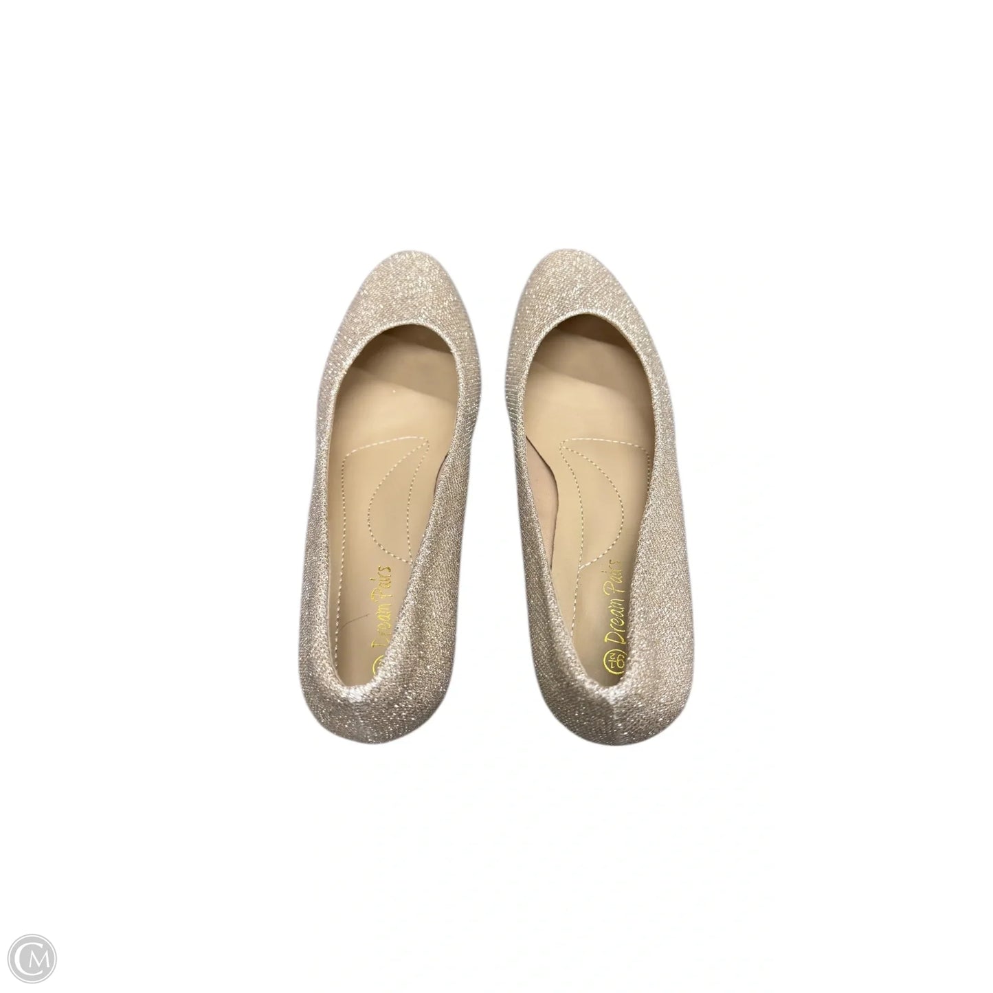 Shoes Heels Block By Dream Pairs In Gold, Size: 9.5