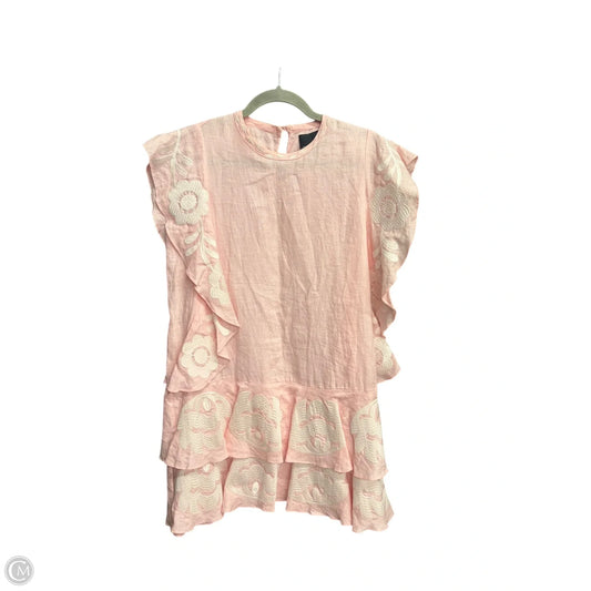 Dress Casual Short By Cynthia Rowley In Pink & White, Size: S