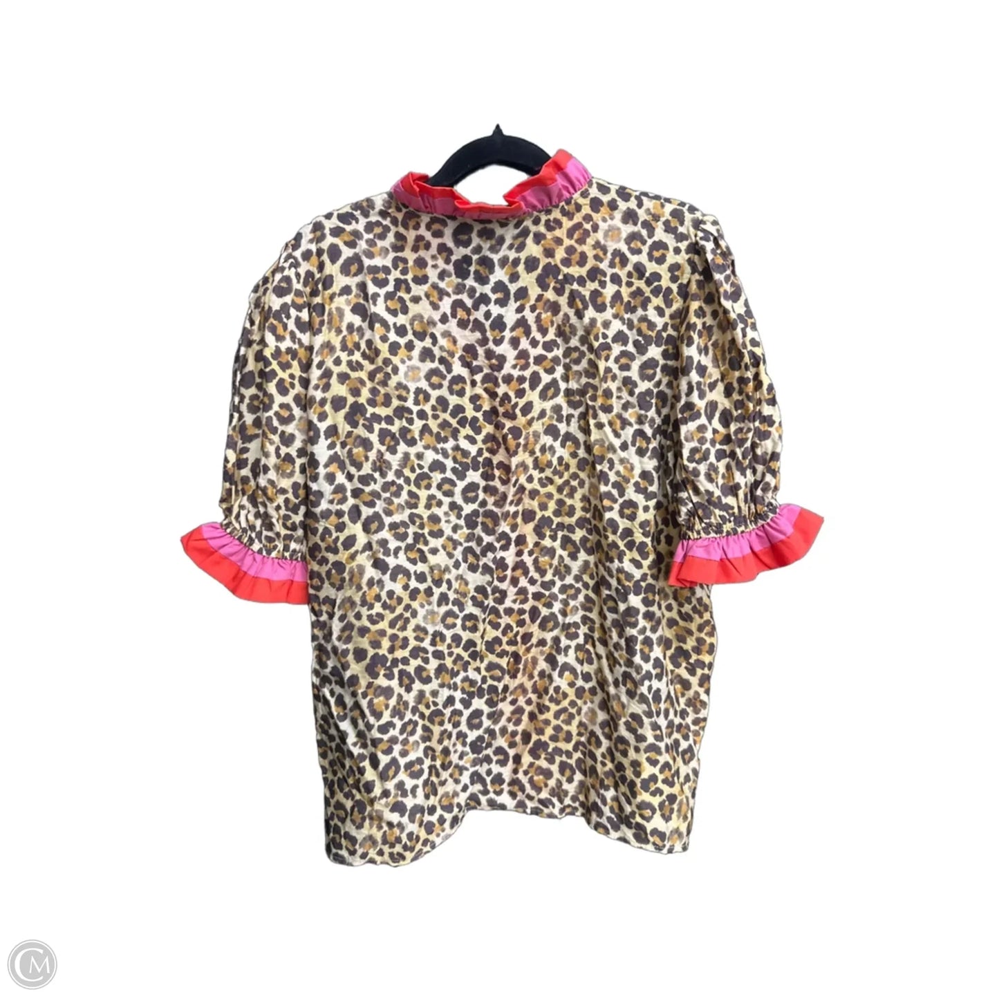 Top Short Sleeve By Bibi In Animal Print, Size: L