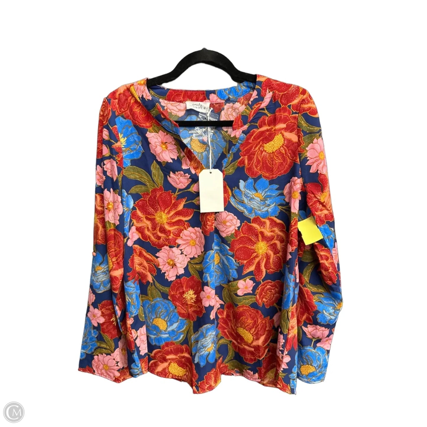 Top Long Sleeve By Emily Wonder In Floral Print, Size: S