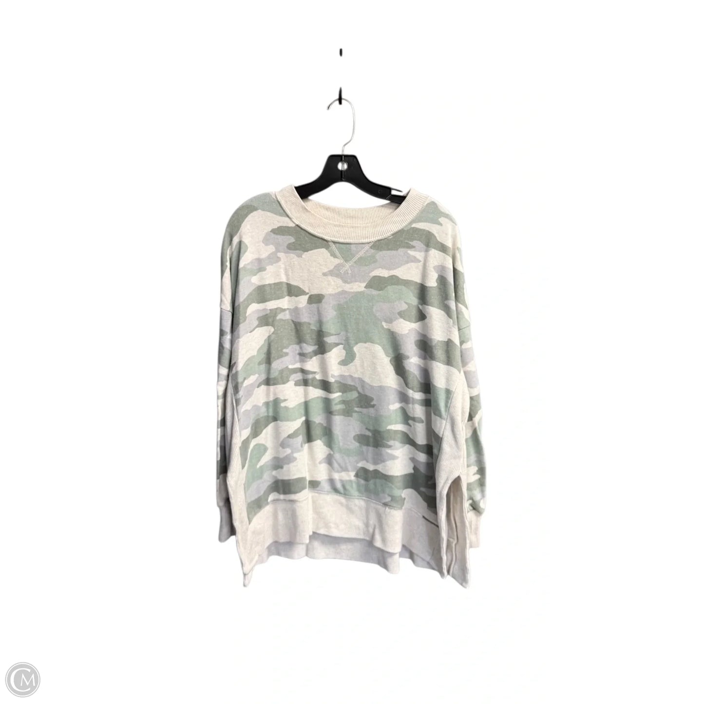 Sweatshirt Crewneck By Aerie In Camouflage Print, Size: L