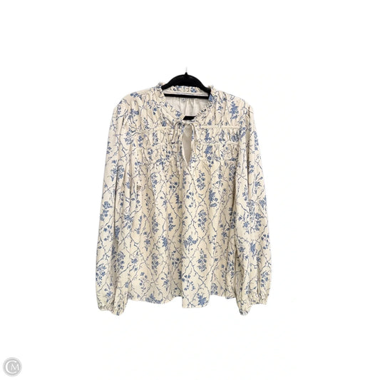 Top Long Sleeve By Polagram In Floral Print, Size: Xl
