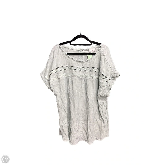 Top Short Sleeve By Blu Pepper In Teal, Size: 3x