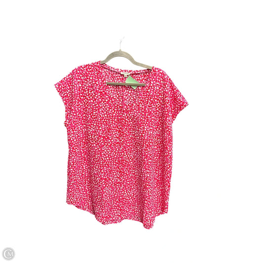 Top Short Sleeve By Jodifl In Pink & Red, Size: L