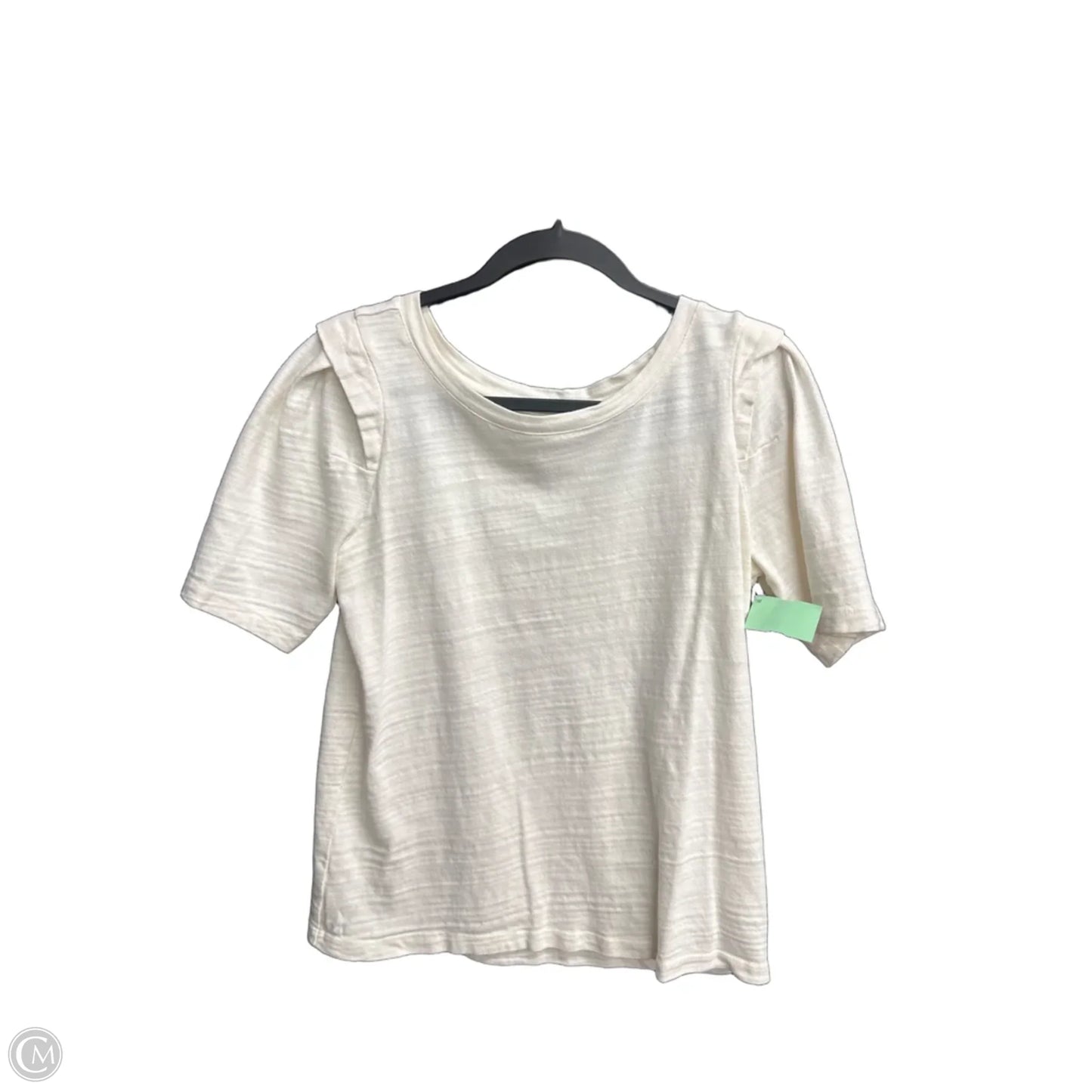 Top Short Sleeve By Loft In Cream, Size: S