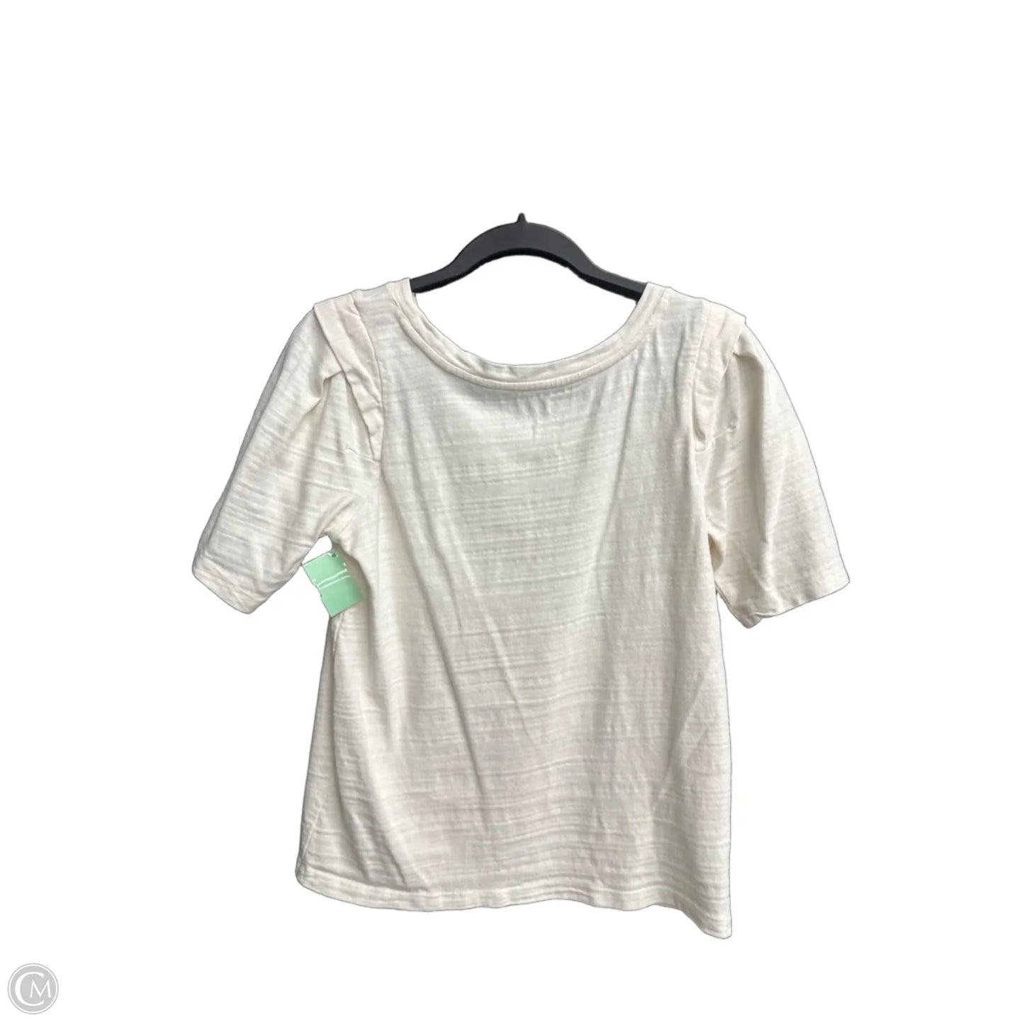 Top Short Sleeve By Loft In Cream, Size: S