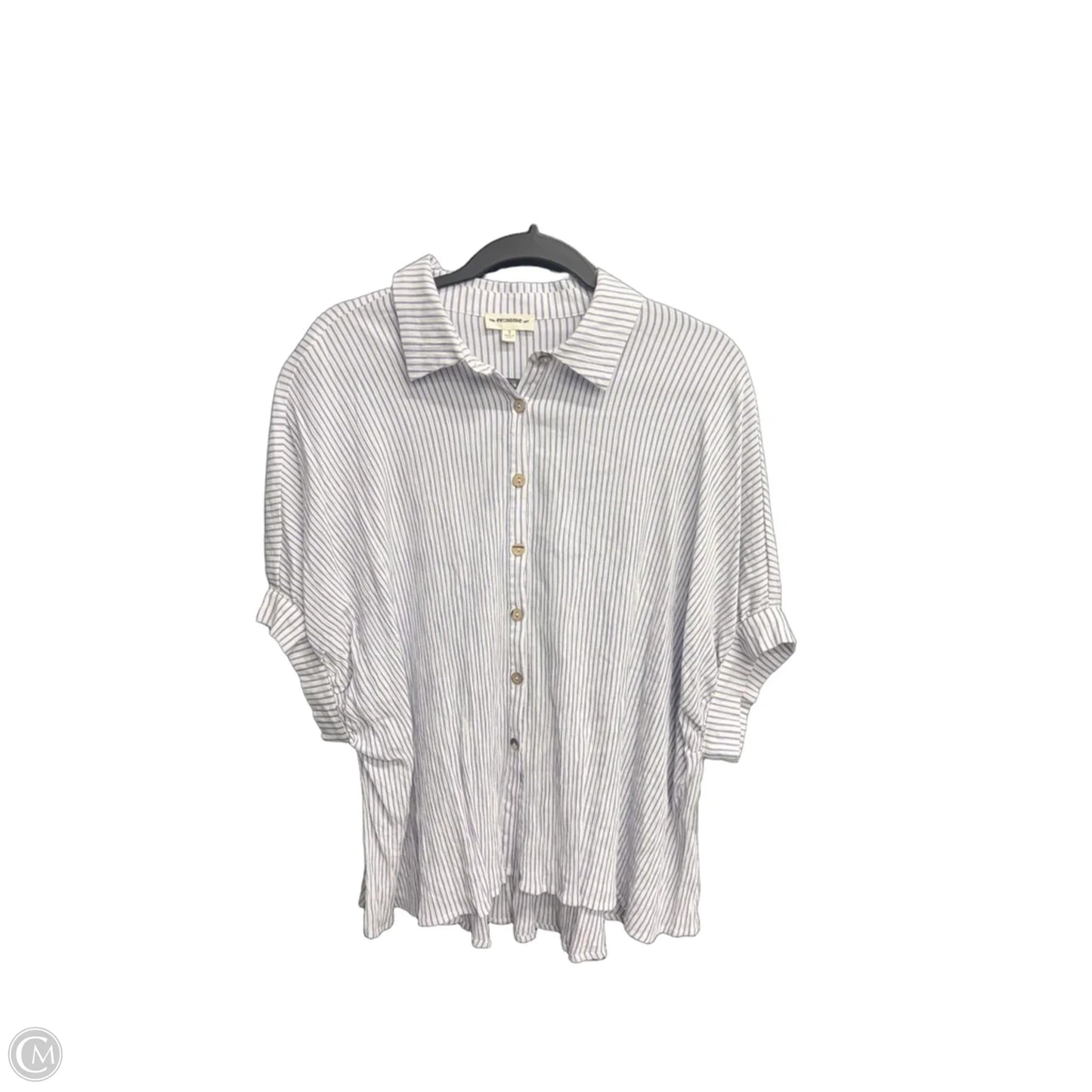Top Short Sleeve By Ee Some In Striped Pattern, Size: S