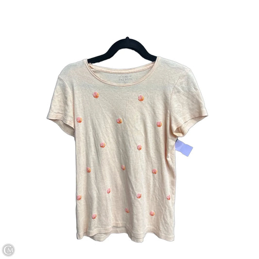 Top Short Sleeve Basic By Talbots In Peach, Size: Mp