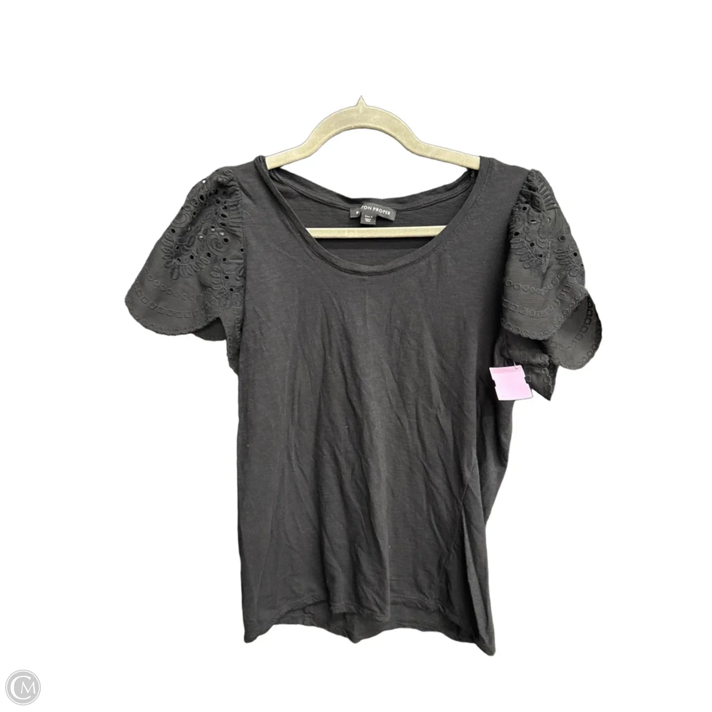 Top Short Sleeve By Boston Proper In Black, Size: S