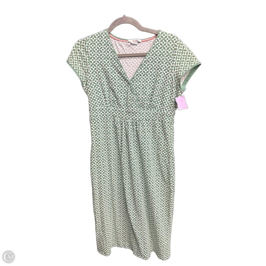 Dress Casual Midi By Boden In Green & White, Size: S