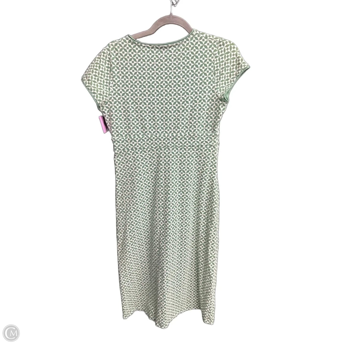 Dress Casual Midi By Boden In Green & White, Size: S
