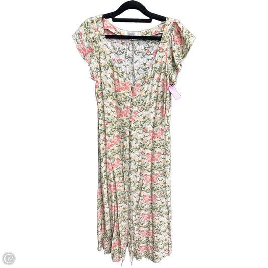 Dress Casual Midi By Loft In Floral Print, Size: S