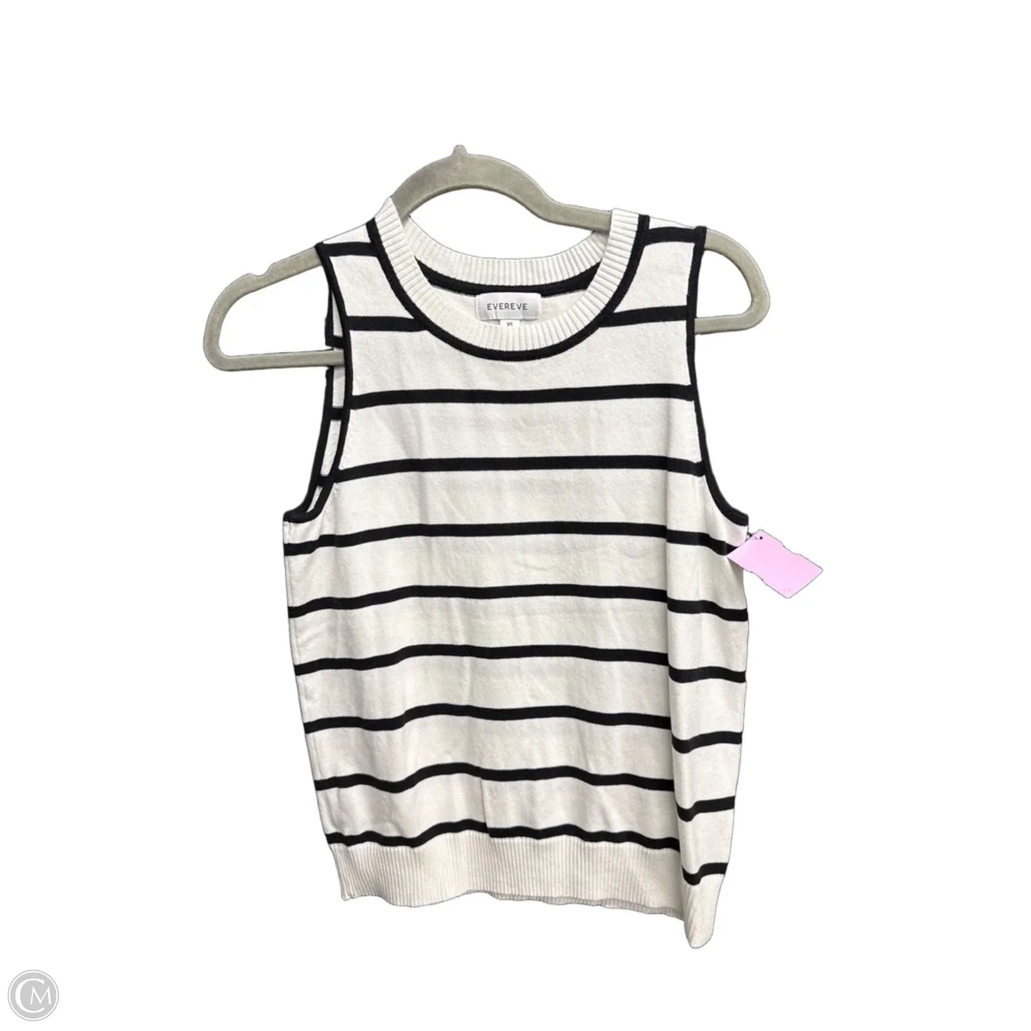 Top Sleeveless By Evereve In Striped Pattern, Size: Xs