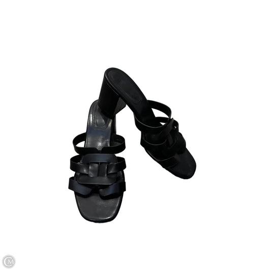 Sandals Heels Wedge By H&m In Black, Size: 10