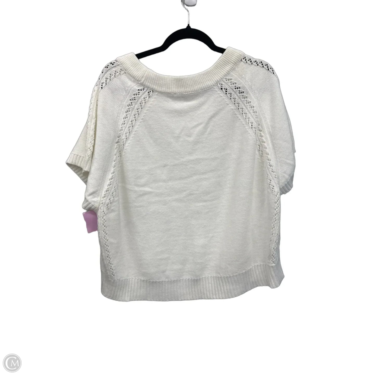 Sweater Short Sleeve By Altard State In White, Size: L