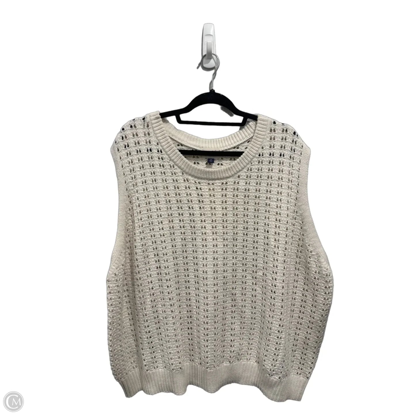 Vest Sweater By Universal Thread In Cream, Size: 4x