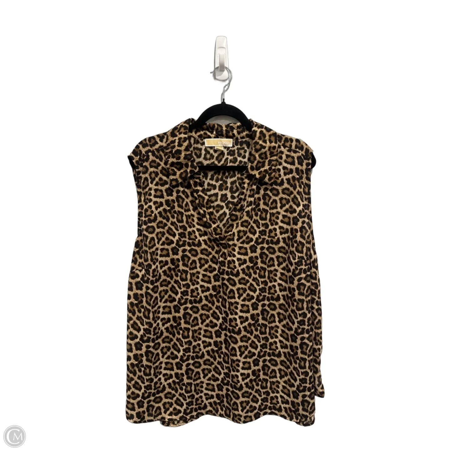 Top Sleeveless By Michael By Michael Kors In Animal Print, Size: 3x