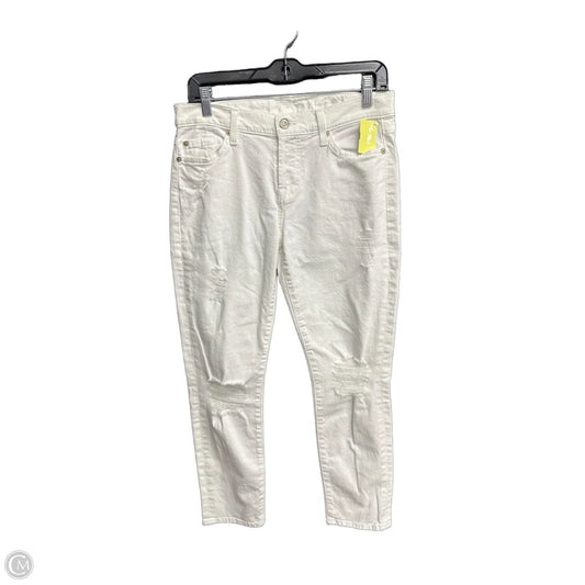 Jeans Boyfriend By 7 For All Mankind In White Denim, Size: 2