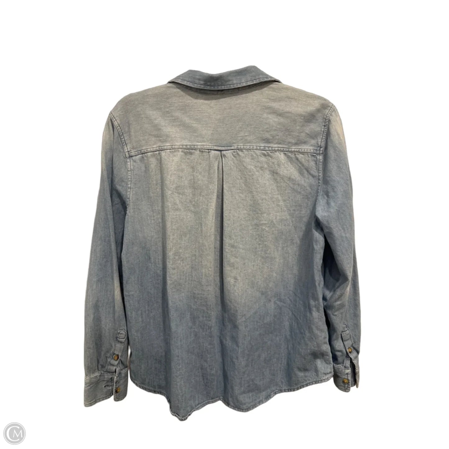 Top Long Sleeve By Old Navy In Blue Denim, Size: L