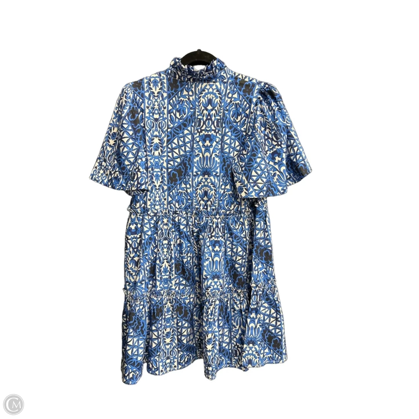 Dress Casual Short By Clothes Mentor In Blue & White, Size: S