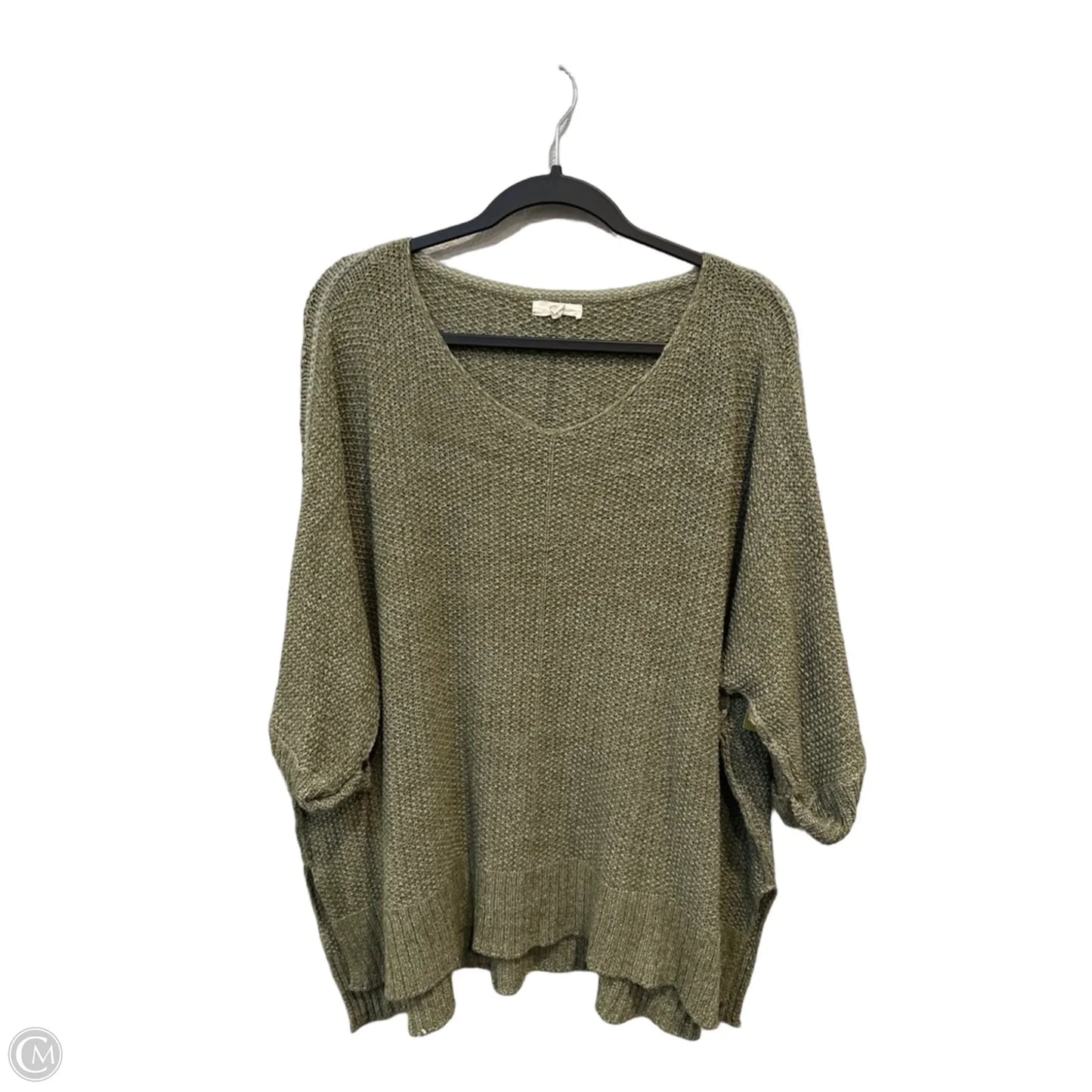 Sweater Short Sleeve By Easel In Green, Size: Xl