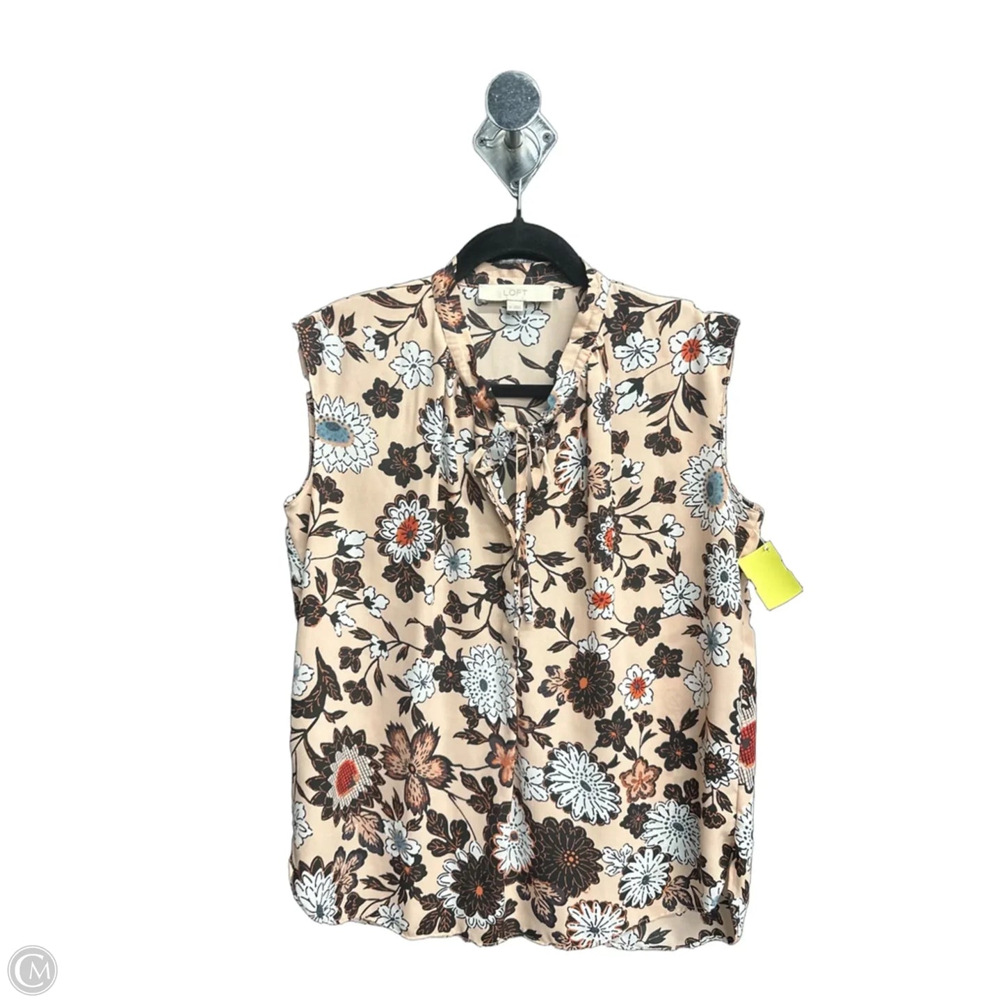 Top Sleeveless By Loft In Floral Print, Size: Xs