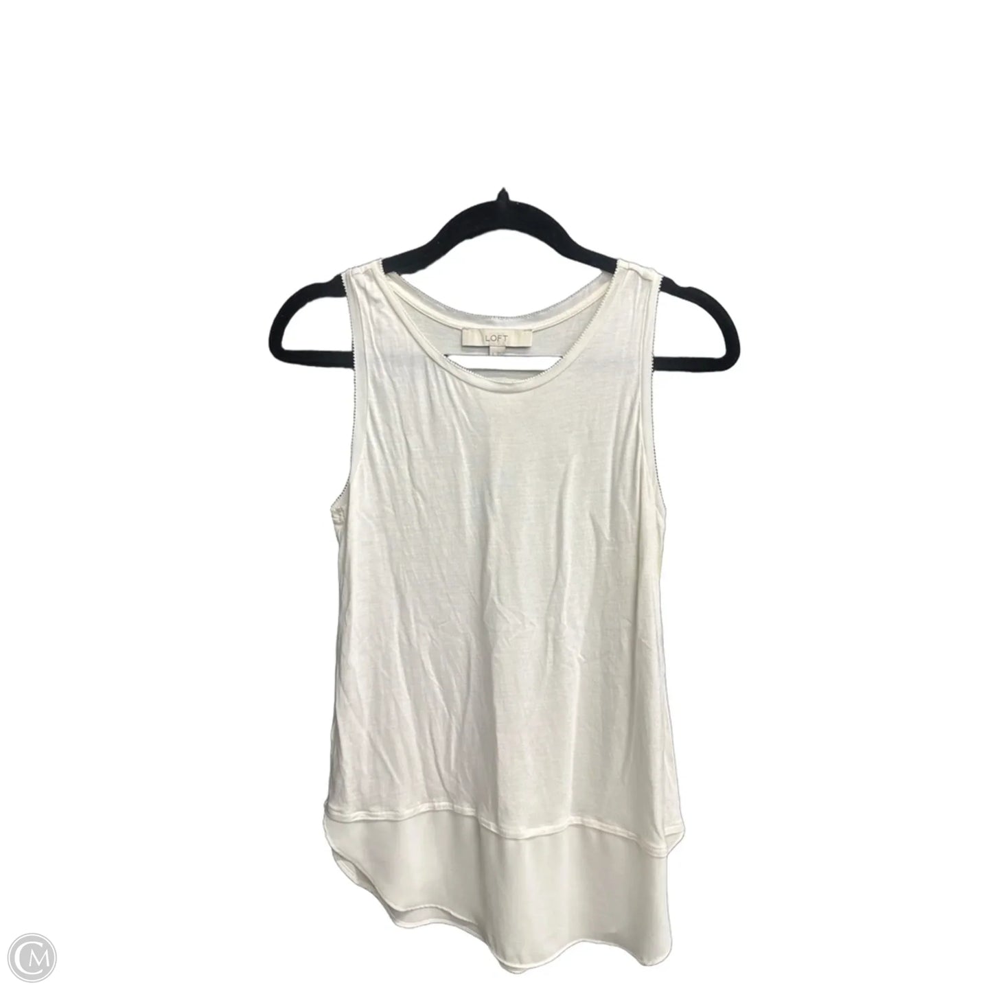 Top Sleeveless By Loft In White, Size: S
