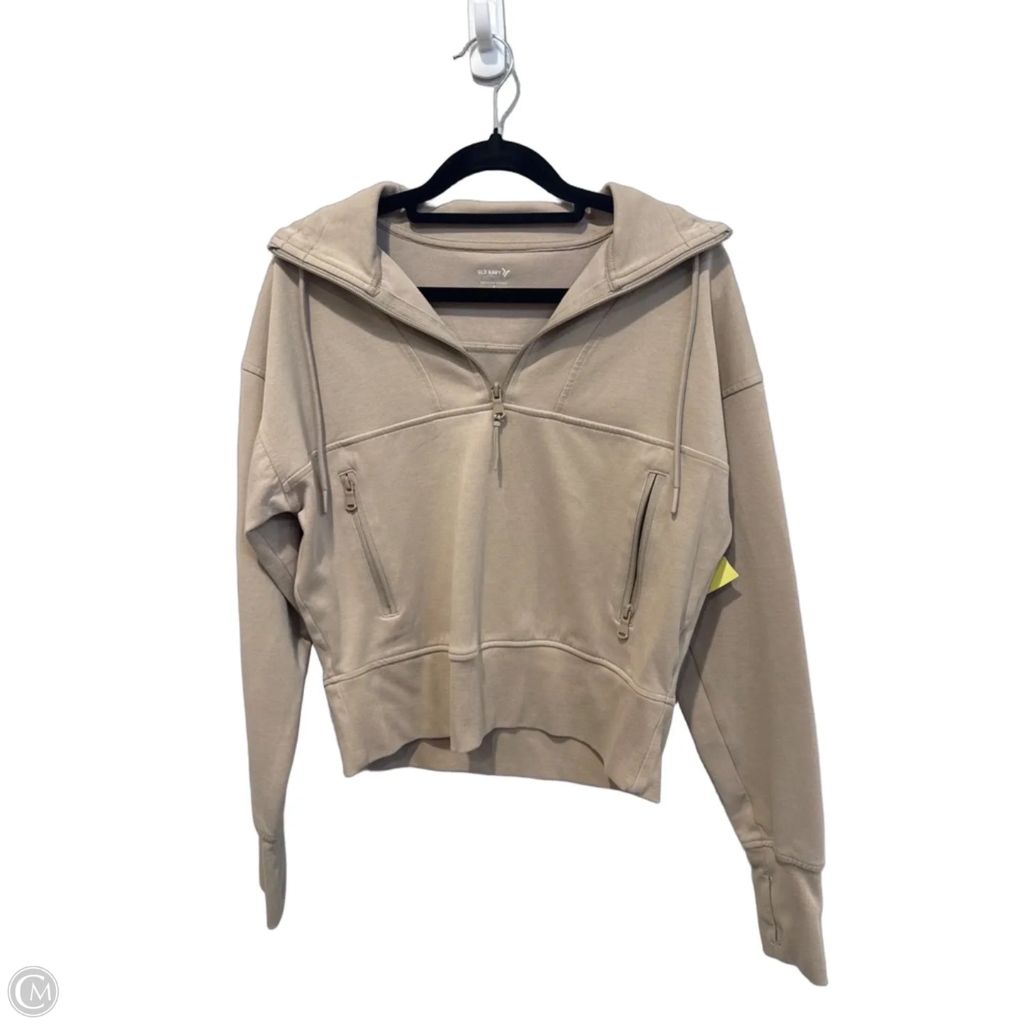 Athletic Sweatshirt Collar By Old Navy In Beige, Size: S