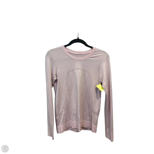 Athletic Top Long Sleeve Crewneck By Lululemon In Pink, Size: S