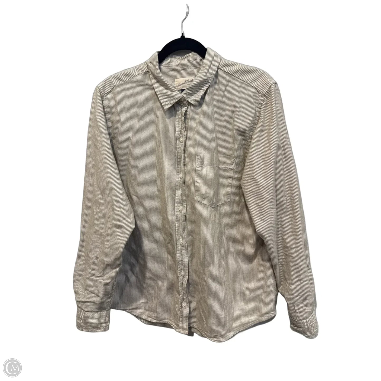 Top Long Sleeve By Universal Thread In Striped Pattern, Size: L