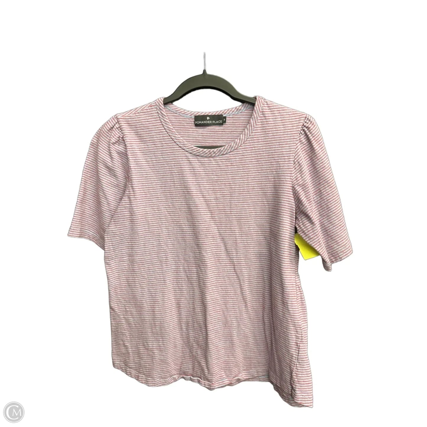 Top Short Sleeve Basic By Pomander Place In Striped Pattern, Size: S