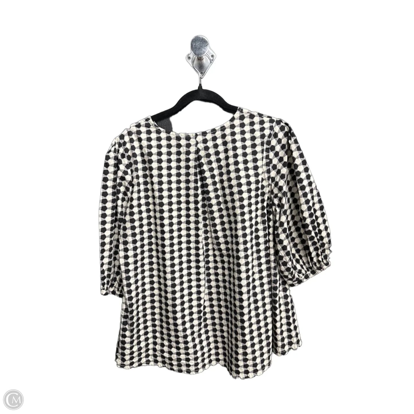 Top Short Sleeve By Bryn Walker In Geometric Pattern, Size: S