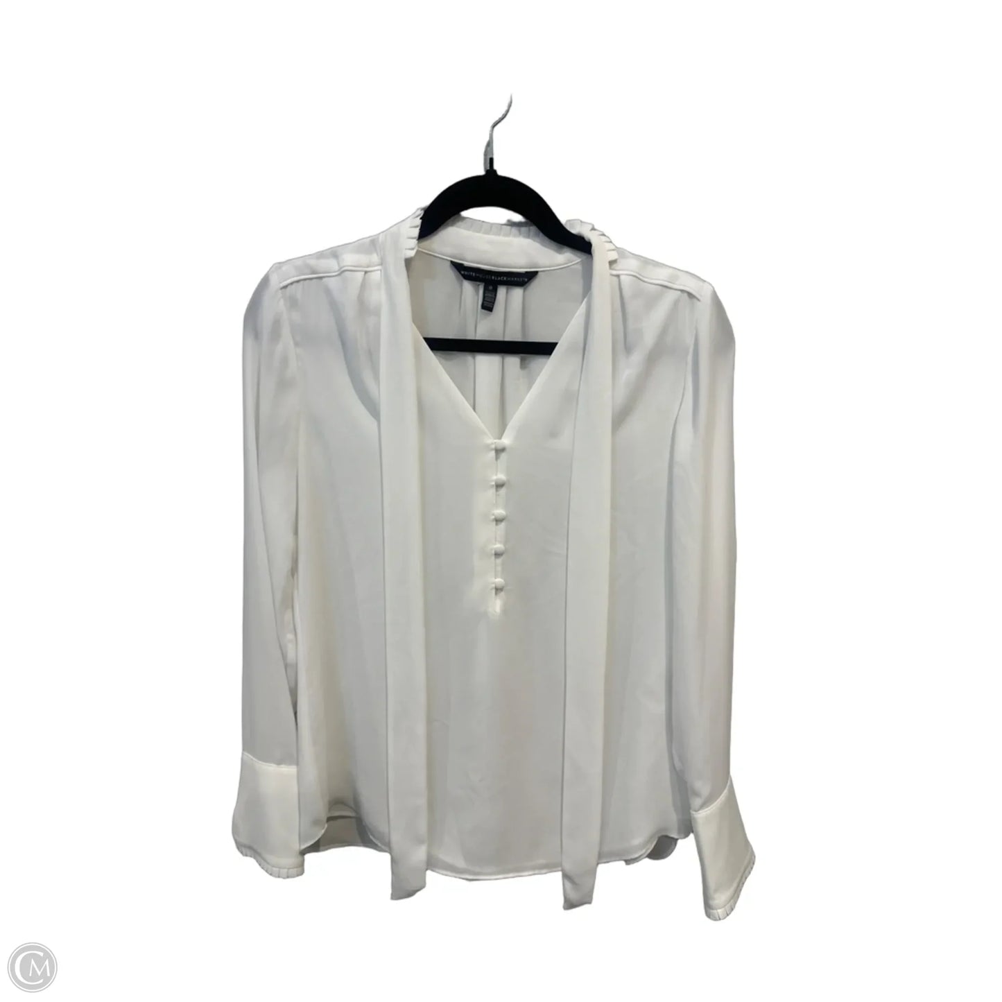 Top Long Sleeve By White House Black Market In White, Size: Xs