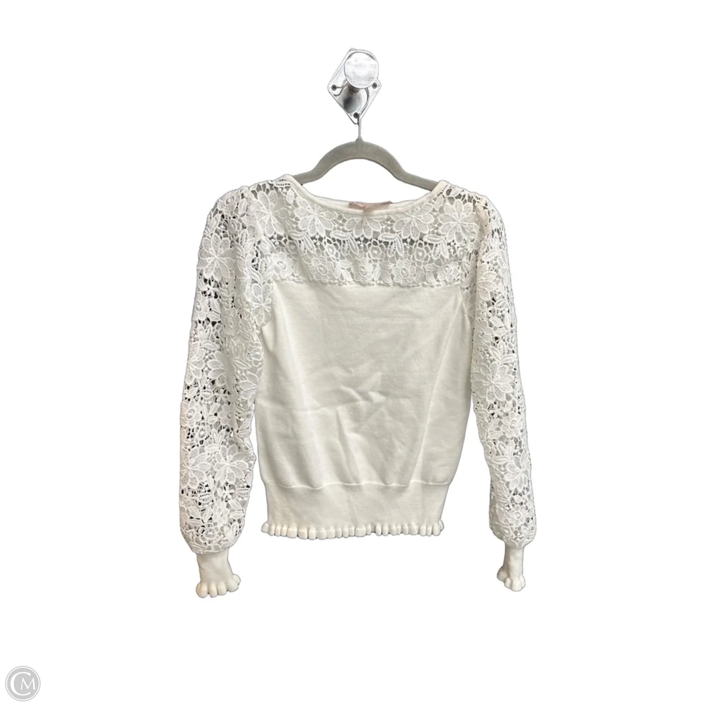 Top Long Sleeve By Philosophy In White, Size: Xs