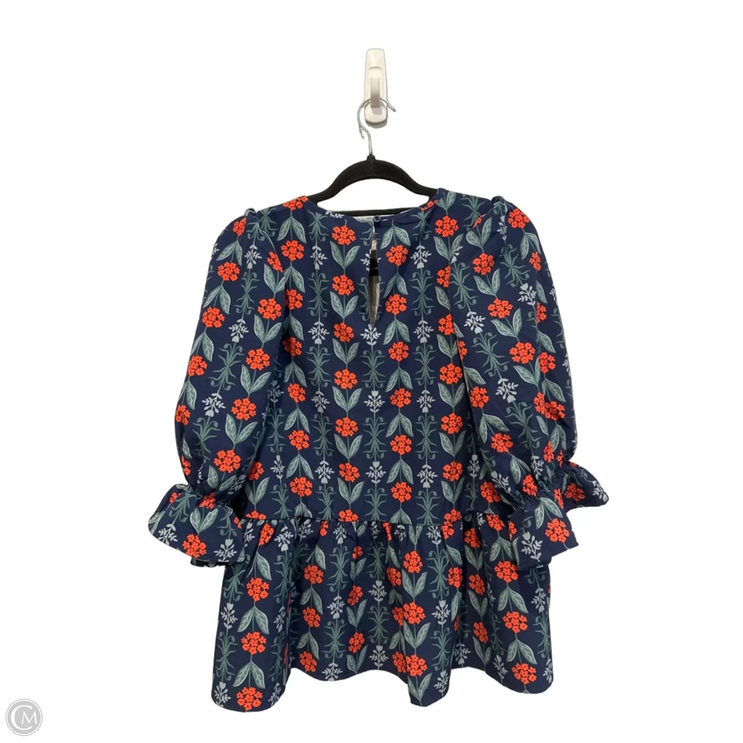 Top 3/4 Sleeve By Mudpie In Floral Print, Size: L