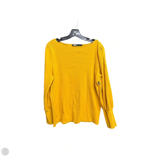 Sweater By Lauren By Ralph Lauren In Yellow, Size: 3x