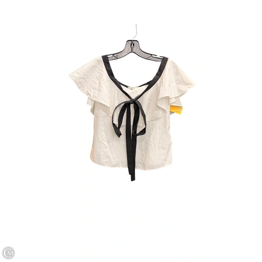Top Short Sleeve Designer By Alice + Olivia In White, Size: Xs