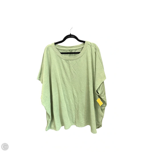 Top Short Sleeve By Livi Active In Green, Size: 2x