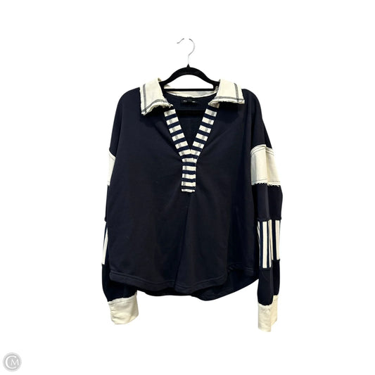 Sweatshirt Crewneck By Blu Pepper In Navy, Size: L