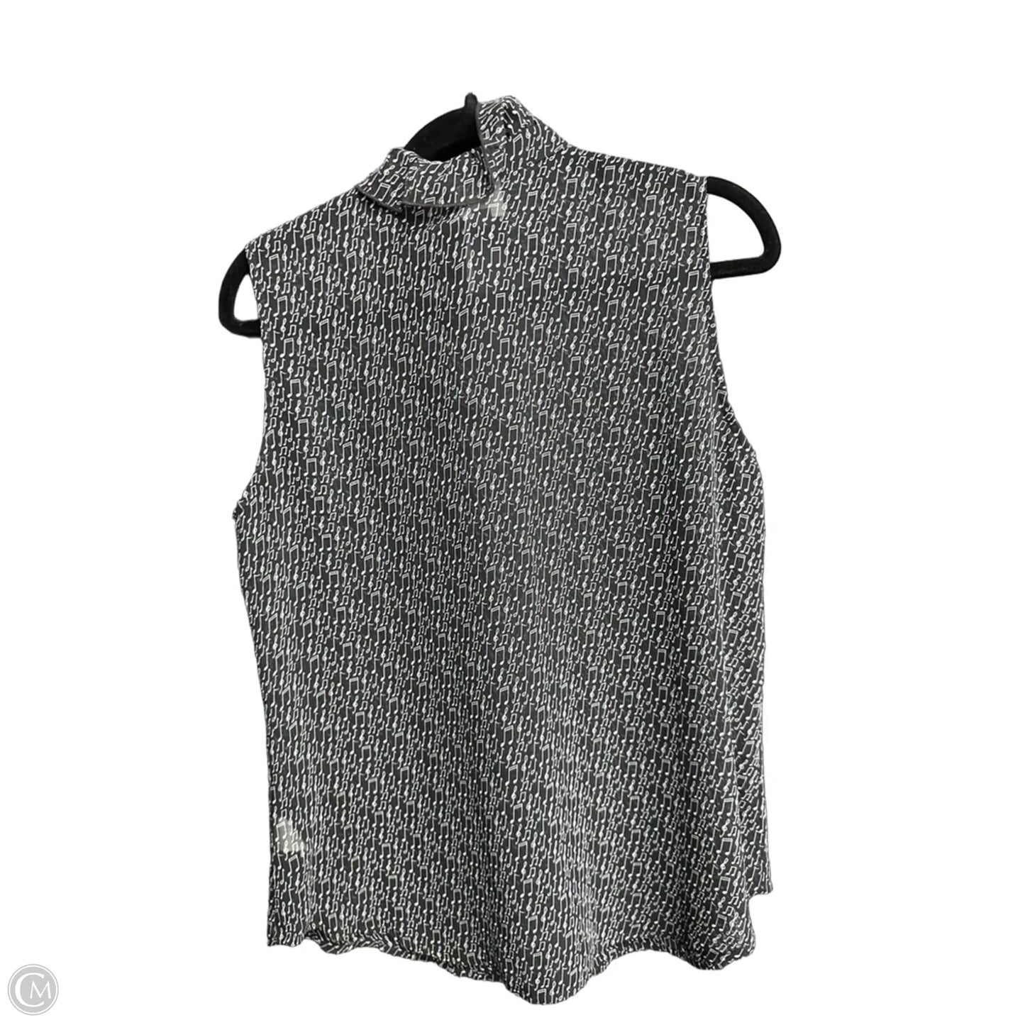 Top Sleeveless By Cabi In Blue & White, Size: M